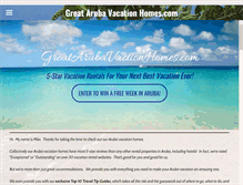 Tablet Screenshot of greatarubavacationhomes.com